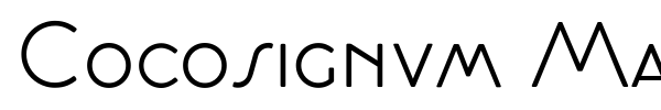 Cocosignum Maiuscoletto font preview